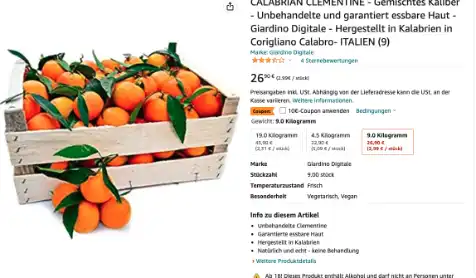 Clementinen mit Alkohol